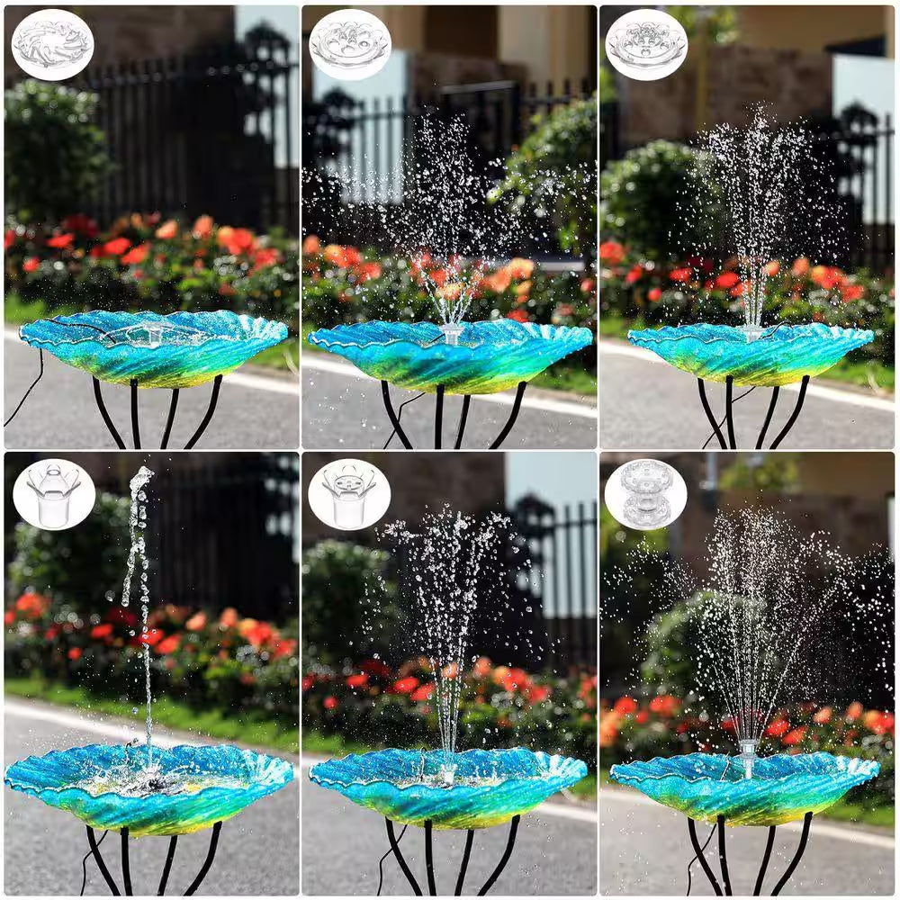3.5-Watt Solar Fountain Pump for Water Feature Outdoor DIY Solar Bird Bath Fountain with Multiple Nozzles