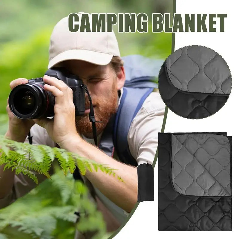 Down Camping Blanket Outdoor Travel Blanket Windproof Multifunctional Warm Quilt for Cold Weather Lightweight Backpacking Quilt