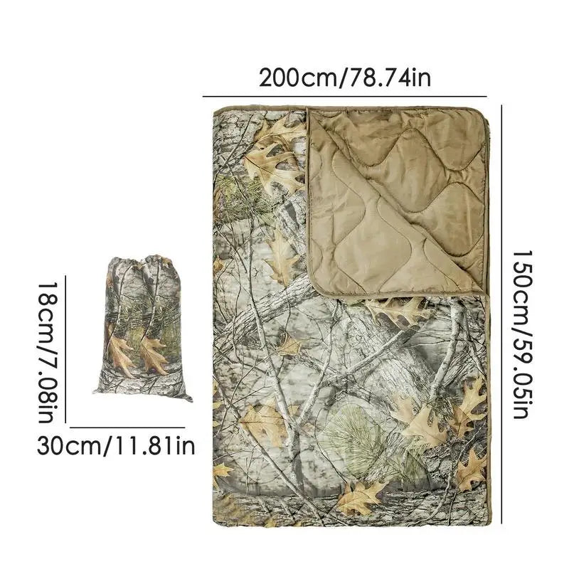 Down Camping Blanket Outdoor Travel Blanket Windproof Multifunctional Warm Quilt for Cold Weather Lightweight Backpacking Quilt