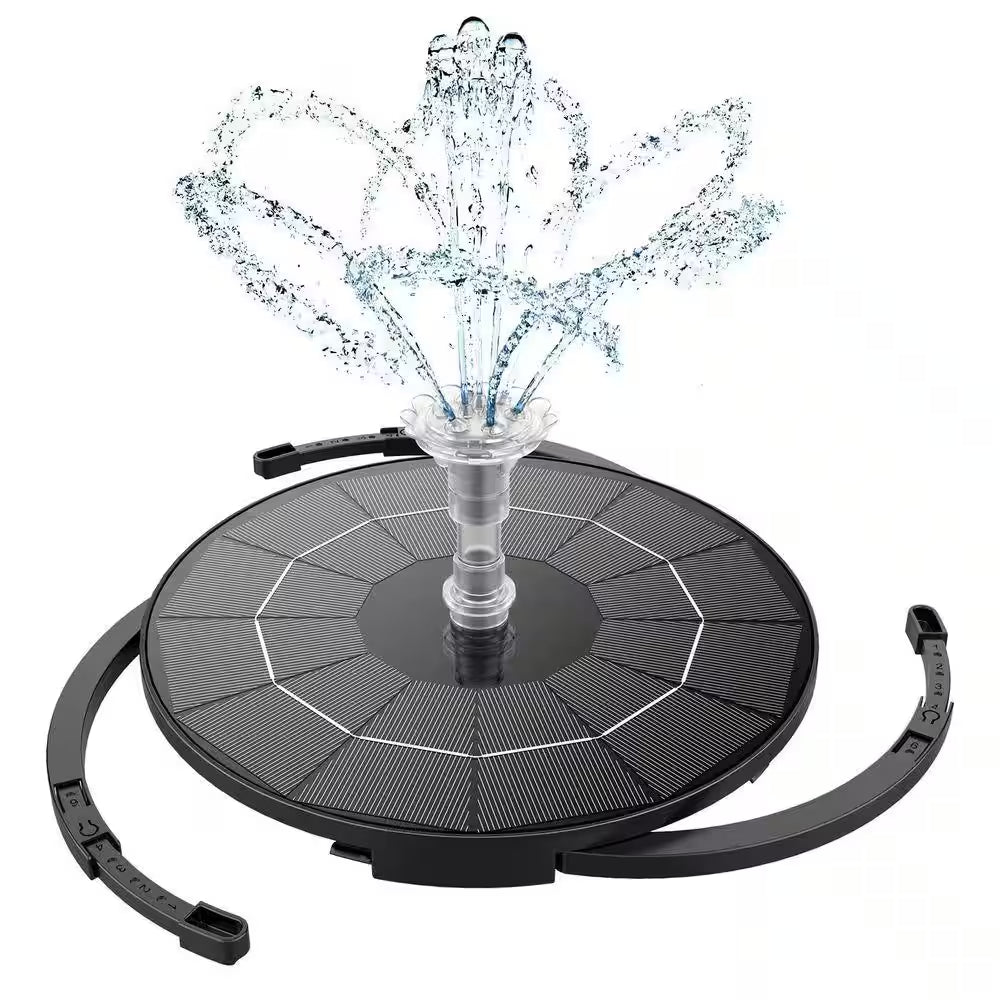 3.5-Watt Solar Fountain Pump for Water Feature Outdoor DIY Solar Bird Bath Fountain with Multiple Nozzles