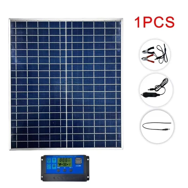 500W Solar Panel Kit w/ 12V Controller