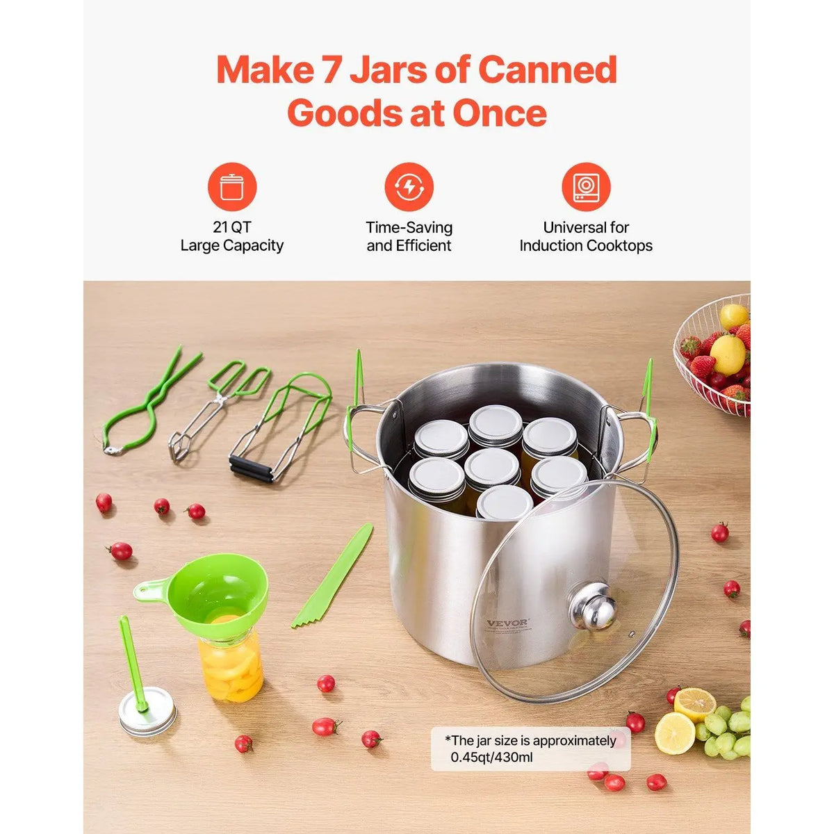 9 PCS Stainless Steel Water Bath Canning Set Starter Kit
