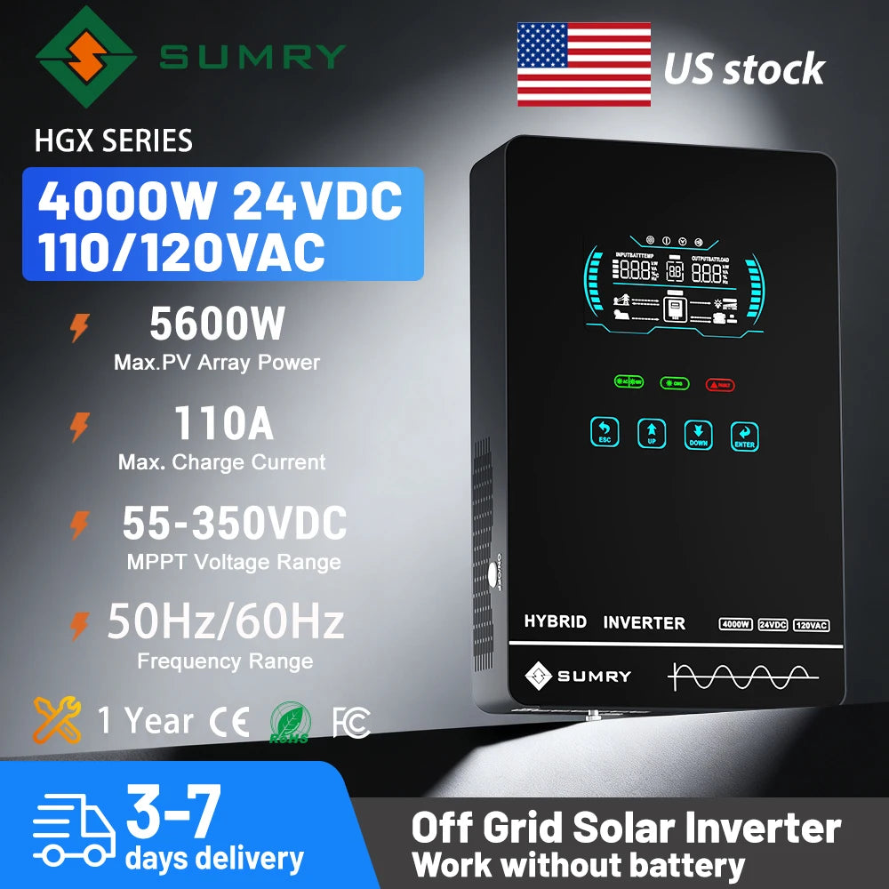 SUMRY Hybrid Solar Inverter (4000w 24V 140A)