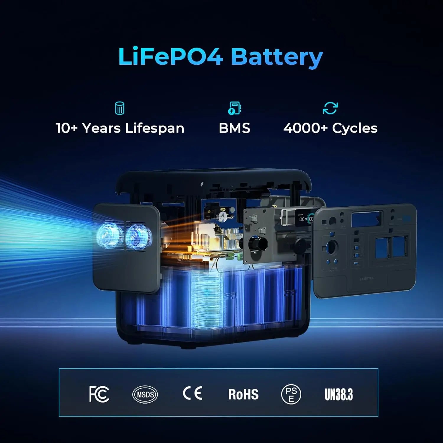Portable Power Station Solar Generator 800W