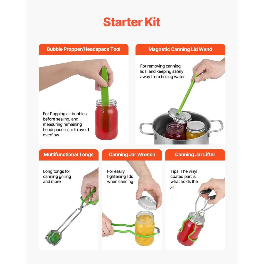 9 PCS Stainless Steel Water Bath Canning Set Starter Kit