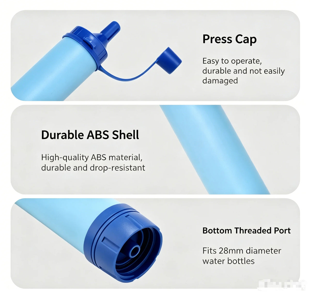 Portable Emergency Water Purification Straw